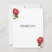 Weiße Rosen Romantische Hochzeit Danke (Vorderseite)