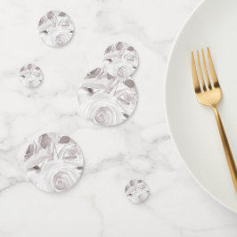 Weiße Rosen Rose Moderne Elegante Hochzeit Konfetti