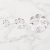 Weiße Rosen Rose Moderne Elegante Hochzeit Konfetti (Rückseiten)