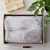 Weiße Rosen Rose Moderne Elegante Hochzeit Seidenpapier (Geschenk)