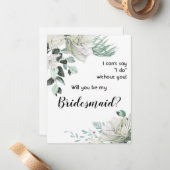 Weiße Rosen sind mein Überbrückungsvorschlag Mitteilungskarte (Vorderseite/Rückseite Beispiel)