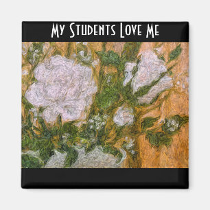 Weiße Rosen-Studenten-Liebe Magnet