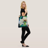 Weiße-Rosen-Tasche Tasche (Am Model)