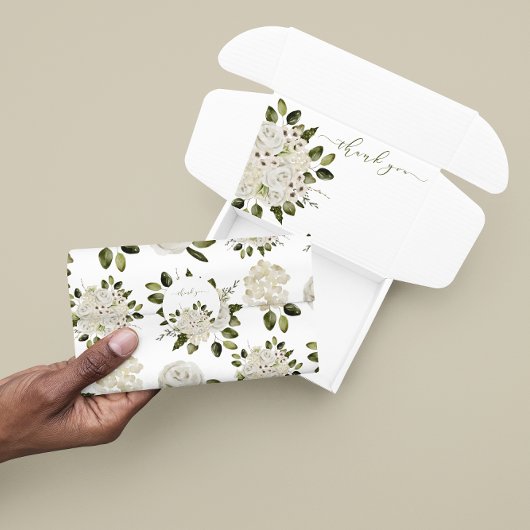 Weiße Rosen-Tissue-Papier Seidenpapier