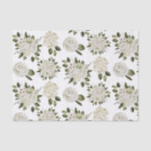 Weiße Rosen-Tissue-Papier Seidenpapier (Vorderseite)