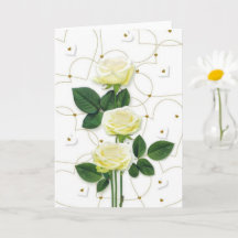 Weiße Rosen und Herzen