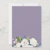 Weiße Rosen und Hydrangeas Elegant 50. Geburtstag Einladung (Rückseite)