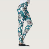 Weiße Rosen und Ladybusen Leggings (Rechts)