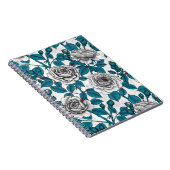 Weiße Rosen und Ladybusen Notizblock (Rechte Seite)