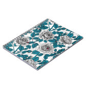 Weiße Rosen und Ladybusen Notizblock (Linke Seite)