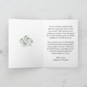 Weiße Rosen und Lila Hochzeiten Dankeskarte (Innenseite)