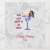 Weiße Rosen und Mädchen Weinetikett (Einzelnes Label)