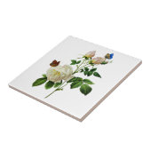 Weiße Rosen und Schmetterlinge von Redoute Fliese (Seite)