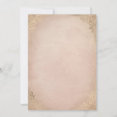 Weiße Rosen und Vintages Rosa, 16 . Geburtstag Einladung (Rückseite)