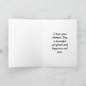 Weiße Rosen Vintag aussehender Muttertag Feiertagskarte (Innenseite)