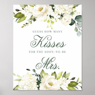 Weiße Rosen Wie viele Küsse singen Poster