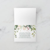 Weiße Rosen zu meiner Mutter und meinem Vater am H Dankeskarte (Innenseite)