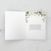 Weiße Rosen zu meiner Mutter und meinem Vater am H Dankeskarte (Innenseite)