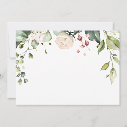 Weiße Rosen zu meiner Mutter und meinem Vater am H Karte (Rückseite)