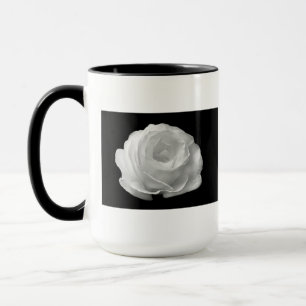 Weiße Rosenblüten Blumen Garten Frieden Liebe Kuns Tasse
