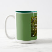 Weiße Rosenblüten Zweifarbige Tasse (Links)