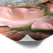 Weiße Rosenblütenfarbe kreiert Ihr eigenes Foto Poster (Ecke)