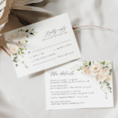 Weiße Rosenblütenterrasse Elegante Wedding RSVP Ka Karte