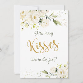 Weiße Rosengrün schätzt wie viele Küsse in Jar Einladung
