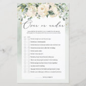 Weiße Rosengrün über oder unter Bridal-Spiel (Vorderseite)