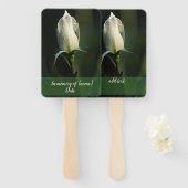 Weiße Rosenknospe Fächer (Vorne und Hinten)