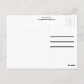 Weiße Rosenknospe Postkarte (Rückseite)