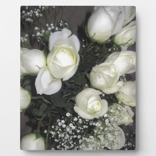WEISSE ROSES FOTOPLATTE (Vorderseite)