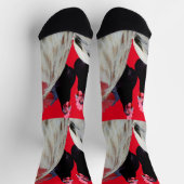 Weiße Roster und schwarze Hühner, Socken (Oben)