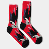 Weiße Roster und schwarze Hühner, Socken (Rechts)
