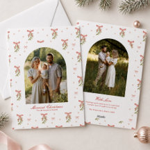 Weiße Rotband Grünpflanzen Familienfoto Weihnachte