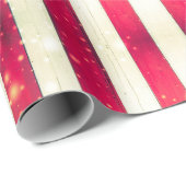 Weiße rote Holzplatten mit leuchtenden Lichtmuster Geschenkpapier (Rolleneckpunkt)