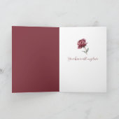 Weiße rote Rose Schatz Liebe Karte (Innenseite)