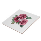 Weiße Rote Rosen Liebe Fliese (Seite)