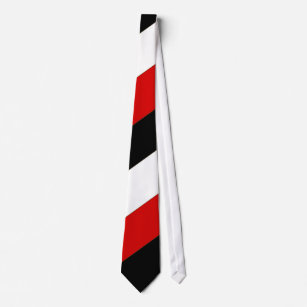 Weiße rote schwarze große Streifen-Krawatte Krawatte