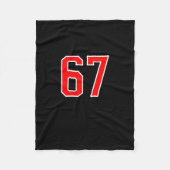 Weiße rote Sportmannschaft Nummer #67 Swea  Fleecedecke (Vorderseite)