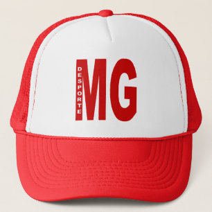 Weiße/rote Trucker-Mütze MINAS GERAIS DESPORT Truckerkappe