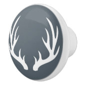Weiße Rotwild-Geweihe rustikal Keramikknauf (Rechts)