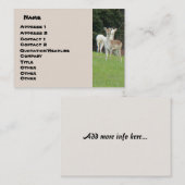 Weiße Rotwild-Visitenkarte Visitenkarte (Vorne/Hinten)