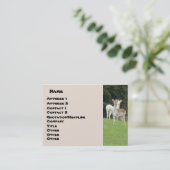 Weiße Rotwild-Visitenkarte Visitenkarte (Stehend Vorderseite)