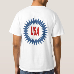 Weiße Rückseite Herren T-Shirt SUN USA