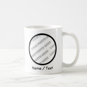 Weiße runde Foto-u. Text-Tasse - schaffen Sie Ihre Kaffeetasse