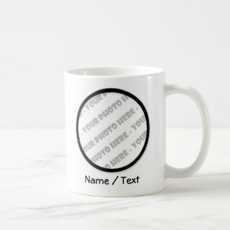 Weiße runde Foto-u. Text-Tasse - schaffen Sie Ihre Kaffeetasse