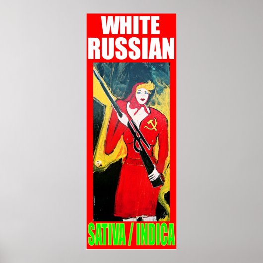 WEISSE RUSSISCHE SATIVA INDICA POSTER (Vorne)