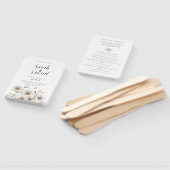 Weiße rustikale Blume Elegante Hochzeit Fächer (Non-assembled)