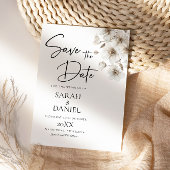 Weiße rustikale Blume Elegante Hochzeit Save The Date